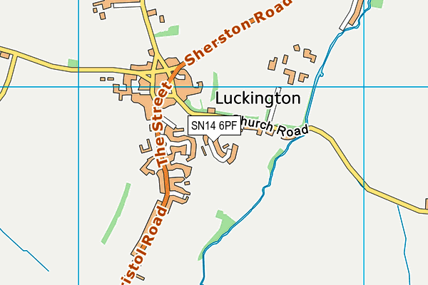 SN14 6PF map - OS VectorMap District (Ordnance Survey)