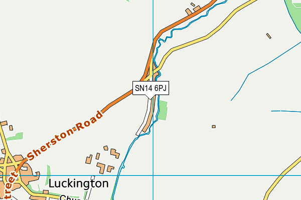 SN14 6PJ map - OS VectorMap District (Ordnance Survey)