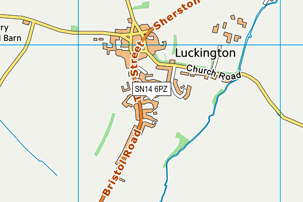 SN14 6PZ map - OS VectorMap District (Ordnance Survey)