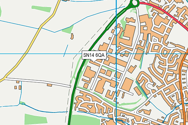 SN14 6QA map - OS VectorMap District (Ordnance Survey)