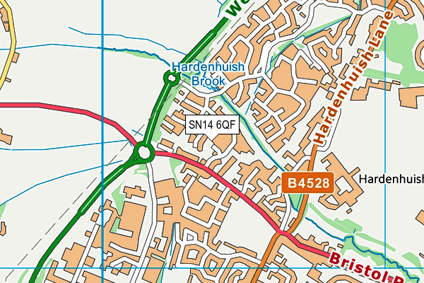 SN14 6QF map - OS VectorMap District (Ordnance Survey)