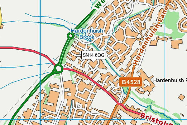 SN14 6QG map - OS VectorMap District (Ordnance Survey)