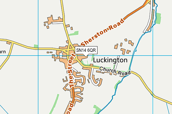 SN14 6QR map - OS VectorMap District (Ordnance Survey)