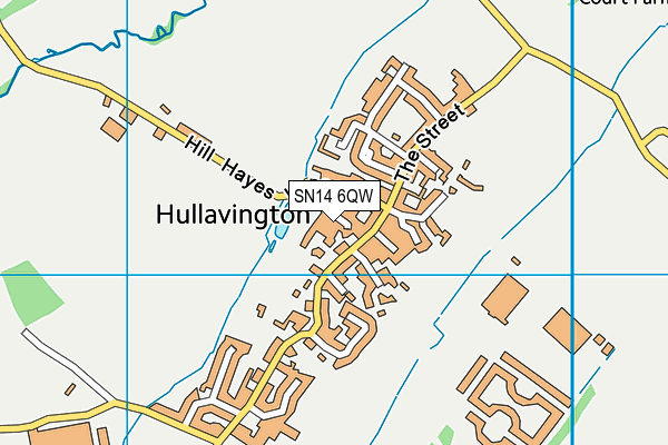 SN14 6QW map - OS VectorMap District (Ordnance Survey)