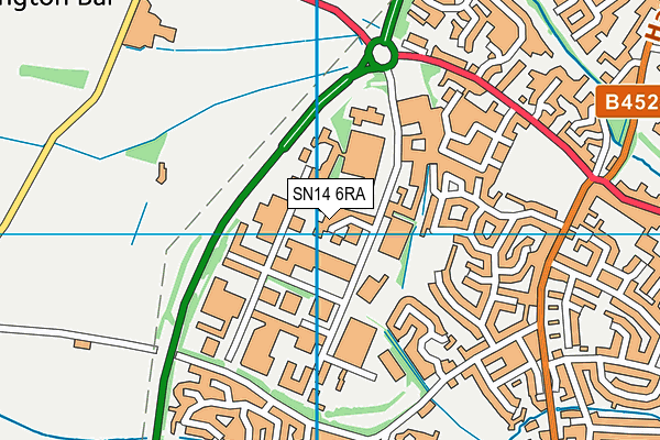 SN14 6RA map - OS VectorMap District (Ordnance Survey)
