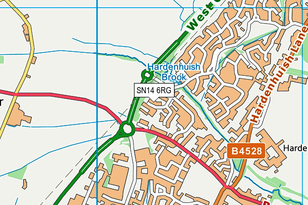 SN14 6RG map - OS VectorMap District (Ordnance Survey)