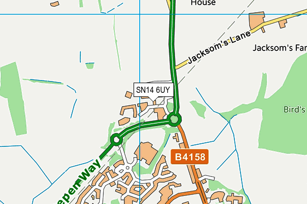 SN14 6UY map - OS VectorMap District (Ordnance Survey)