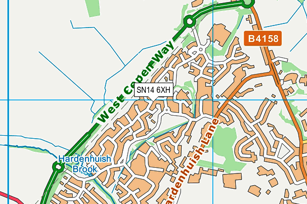 SN14 6XH map - OS VectorMap District (Ordnance Survey)