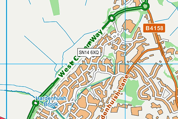 SN14 6XQ map - OS VectorMap District (Ordnance Survey)