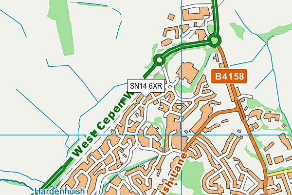 SN14 6XR map - OS VectorMap District (Ordnance Survey)