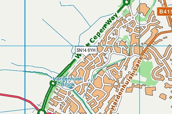 SN14 6YH map - OS VectorMap District (Ordnance Survey)
