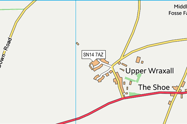 SN14 7AZ map - OS VectorMap District (Ordnance Survey)