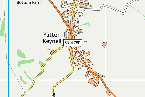 Yatton Keynell Village Hall map (SN14 7BD) - OS VectorMap District (Ordnance Survey)