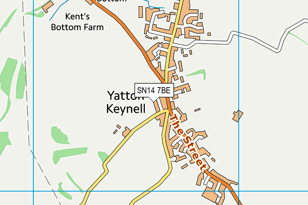 SN14 7BE map - OS VectorMap District (Ordnance Survey)