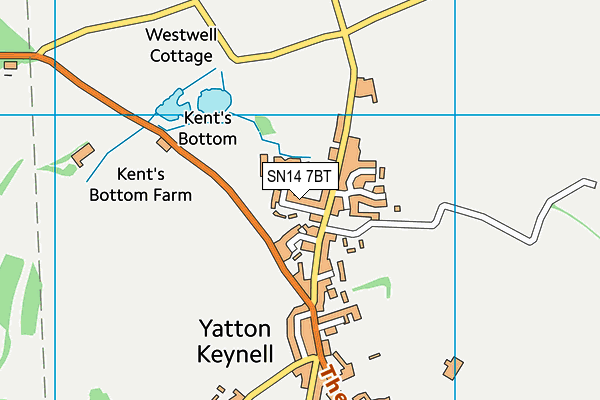 SN14 7BT map - OS VectorMap District (Ordnance Survey)