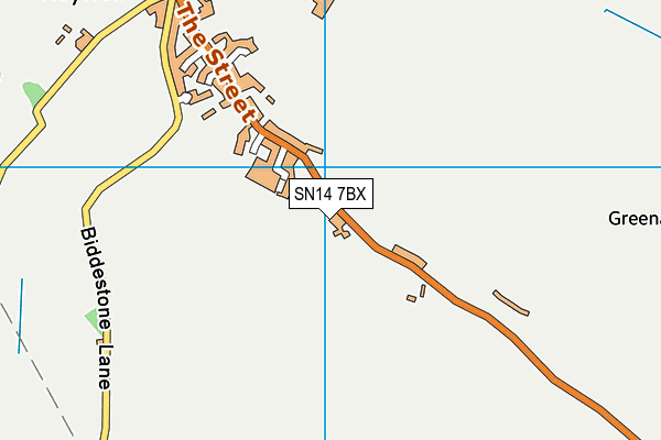 SN14 7BX map - OS VectorMap District (Ordnance Survey)