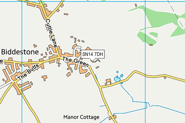 SN14 7DH map - OS VectorMap District (Ordnance Survey)