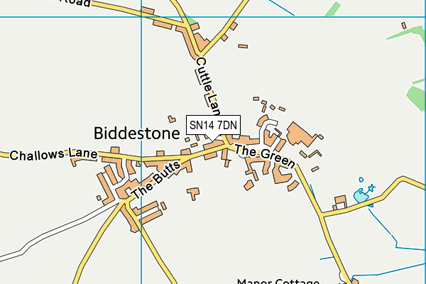SN14 7DN map - OS VectorMap District (Ordnance Survey)