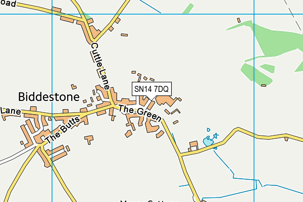 SN14 7DQ map - OS VectorMap District (Ordnance Survey)