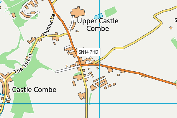 Castle Combe Sports Field map (SN14 7HD) - OS VectorMap District (Ordnance Survey)