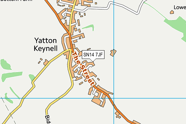 SN14 7JF map - OS VectorMap District (Ordnance Survey)