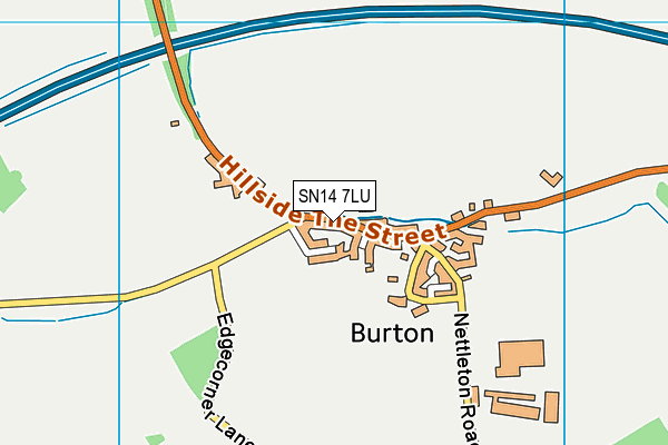 SN14 7LU map - OS VectorMap District (Ordnance Survey)