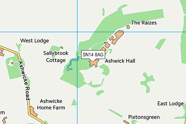 Ashwicke Hall School (Closed) map (SN14 8AG) - OS VectorMap District (Ordnance Survey)