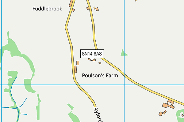 SN14 8AS map - OS VectorMap District (Ordnance Survey)