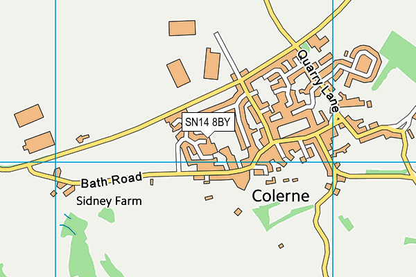 SN14 8BY map - OS VectorMap District (Ordnance Survey)