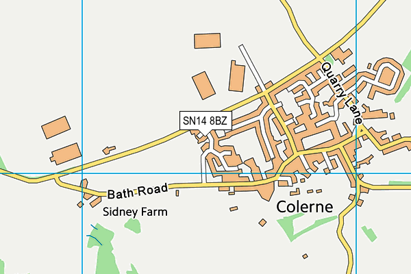 SN14 8BZ map - OS VectorMap District (Ordnance Survey)