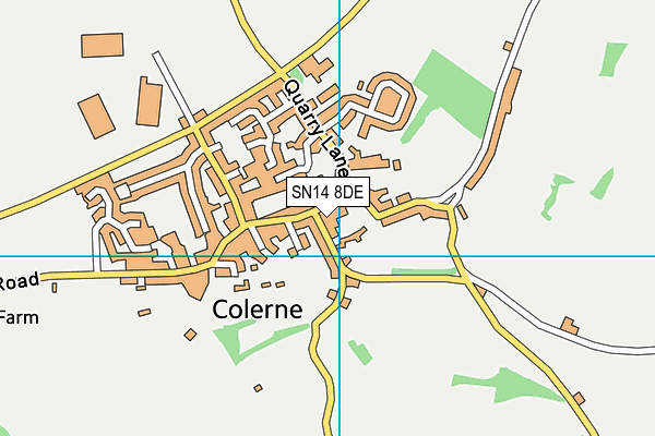 SN14 8DE map - OS VectorMap District (Ordnance Survey)