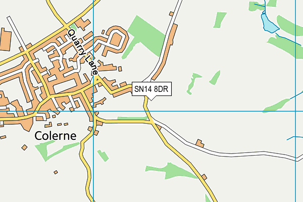 SN14 8DR map - OS VectorMap District (Ordnance Survey)