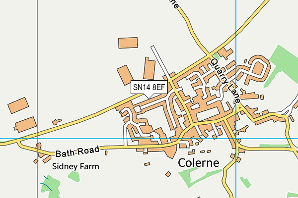 SN14 8EF map - OS VectorMap District (Ordnance Survey)