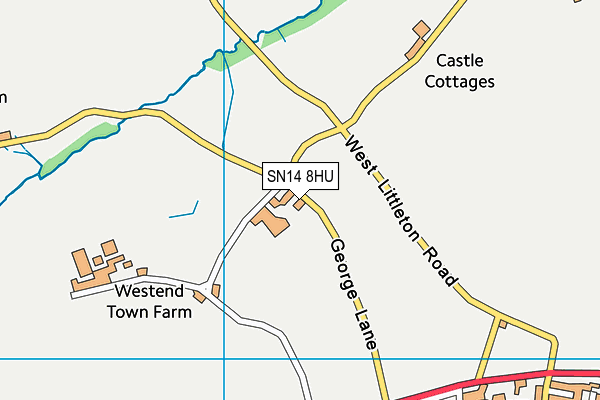 SN14 8HU map - OS VectorMap District (Ordnance Survey)