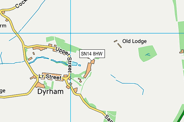 SN14 8HW map - OS VectorMap District (Ordnance Survey)