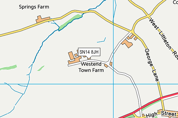 SN14 8JH map - OS VectorMap District (Ordnance Survey)