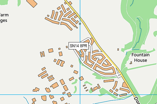 SN14 8PR map - OS VectorMap District (Ordnance Survey)