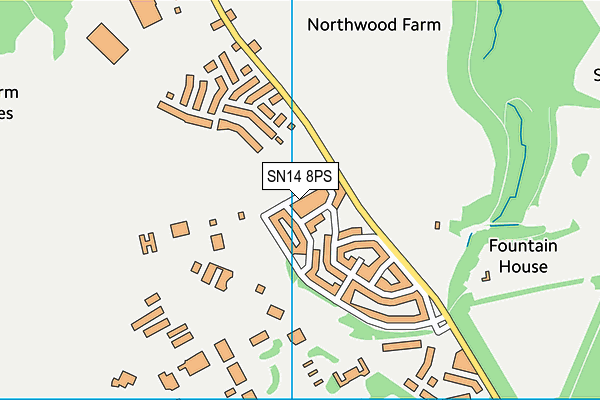 SN14 8PS map - OS VectorMap District (Ordnance Survey)