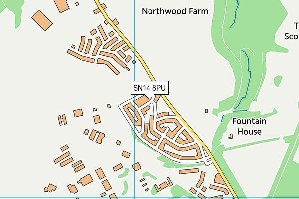 SN14 8PU map - OS VectorMap District (Ordnance Survey)