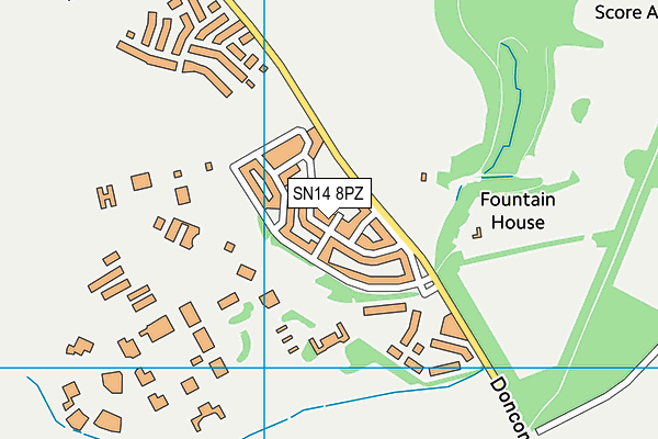 SN14 8PZ map - OS VectorMap District (Ordnance Survey)