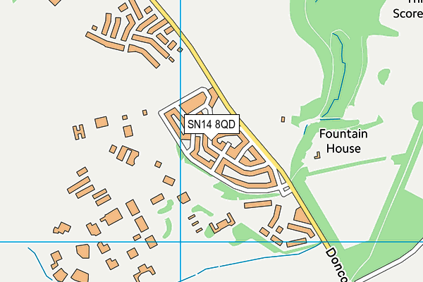 SN14 8QD map - OS VectorMap District (Ordnance Survey)
