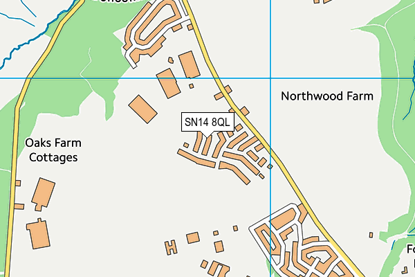 SN14 8QL map - OS VectorMap District (Ordnance Survey)