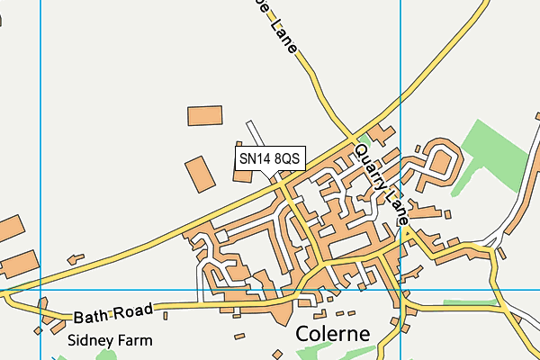 SN14 8QS map - OS VectorMap District (Ordnance Survey)