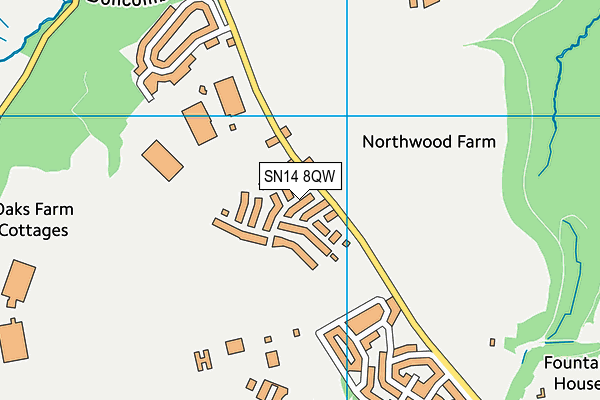SN14 8QW map - OS VectorMap District (Ordnance Survey)