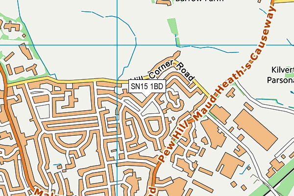 SN15 1BD map - OS VectorMap District (Ordnance Survey)