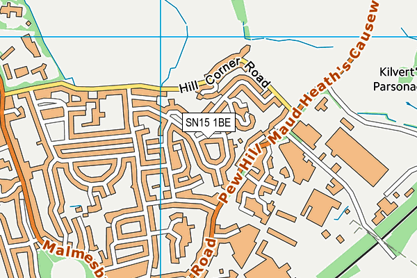 SN15 1BE map - OS VectorMap District (Ordnance Survey)