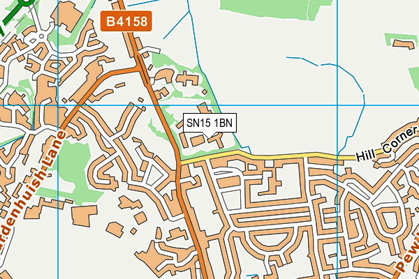 SN15 1BN map - OS VectorMap District (Ordnance Survey)
