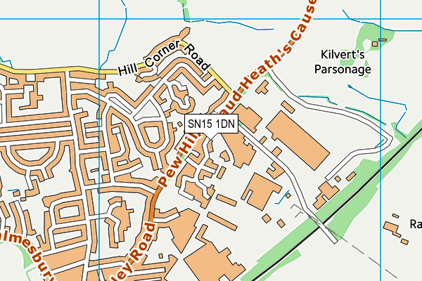 SN15 1DN map - OS VectorMap District (Ordnance Survey)