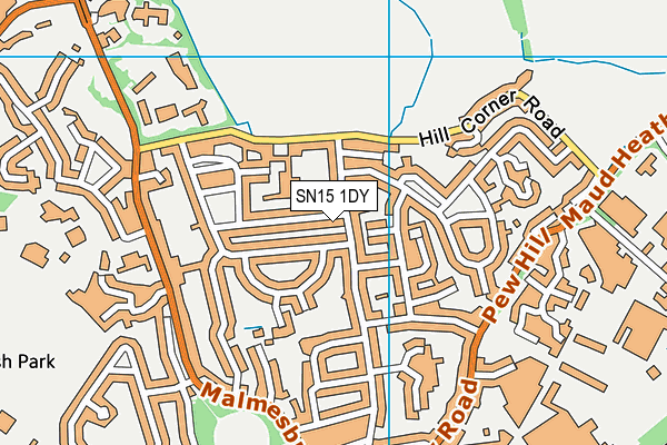 SN15 1DY map - OS VectorMap District (Ordnance Survey)