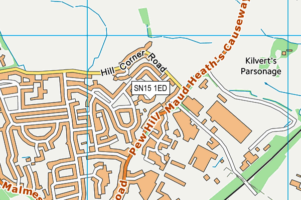 SN15 1ED map - OS VectorMap District (Ordnance Survey)